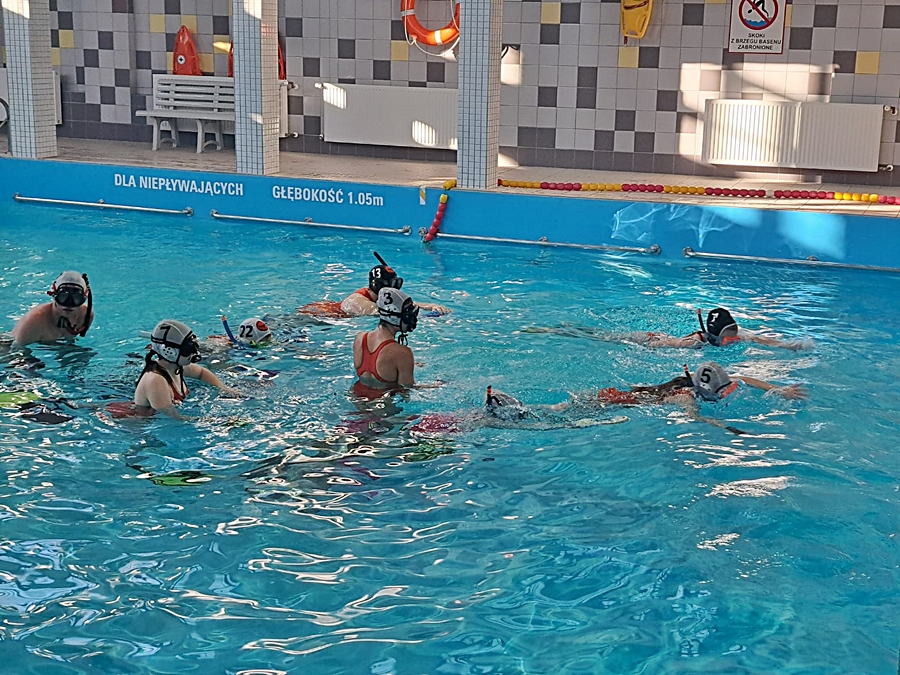 Hokej pod wodą Walenie Siemianowice Śląskie Trening 7 I 2023